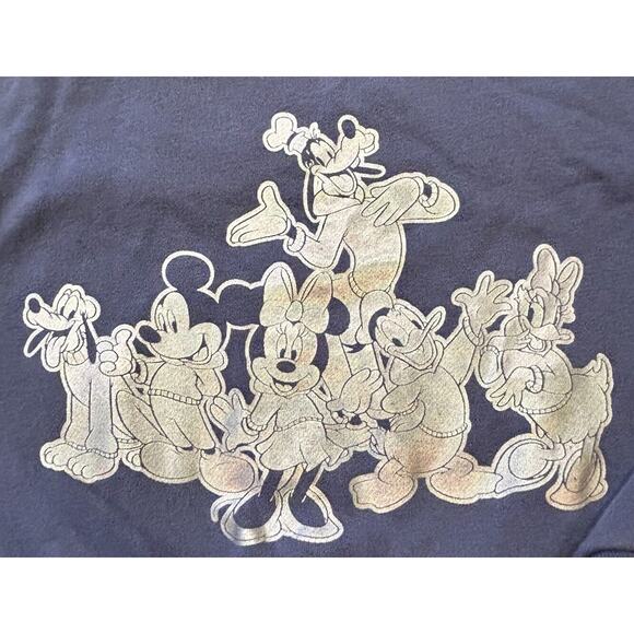 Gap Kids Disney Mickey Mouse Blue Iridescent Logo Sweatshirt Size 5 Toddler - Picture 4 of 7